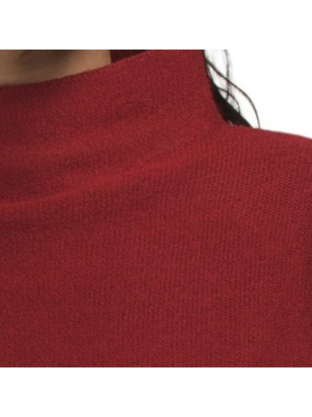 TAHARI Extrafine Merino Wool Funnel Neck Long Sleeve Pull Over Sweater - Picture 3 of 3